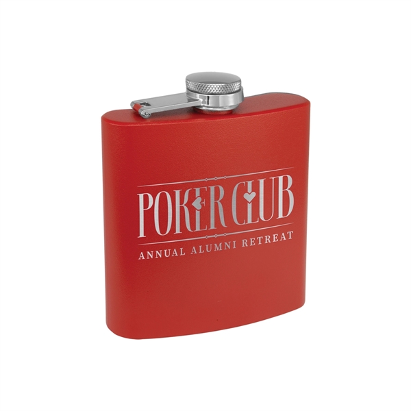 6oz. Matte Powder Coated Stainless Steel Flask - 6oz. Matte Powder Coated Stainless Steel Flask - Image 23 of 26