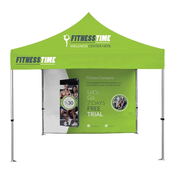 10'x10' Deluxe White Steel Frame Tent Kit w/Rear Wall - 10'x10' Deluxe White Steel Frame Tent Kit w/Rear Wall - Image 5 of 5