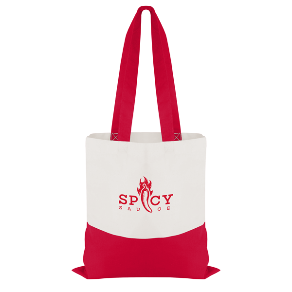 Cotton Colored Accent Flat Tote - Cotton Colored Accent Flat Tote - Image 0 of 11