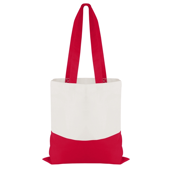 Cotton Colored Accent Flat Tote - Cotton Colored Accent Flat Tote - Image 3 of 11