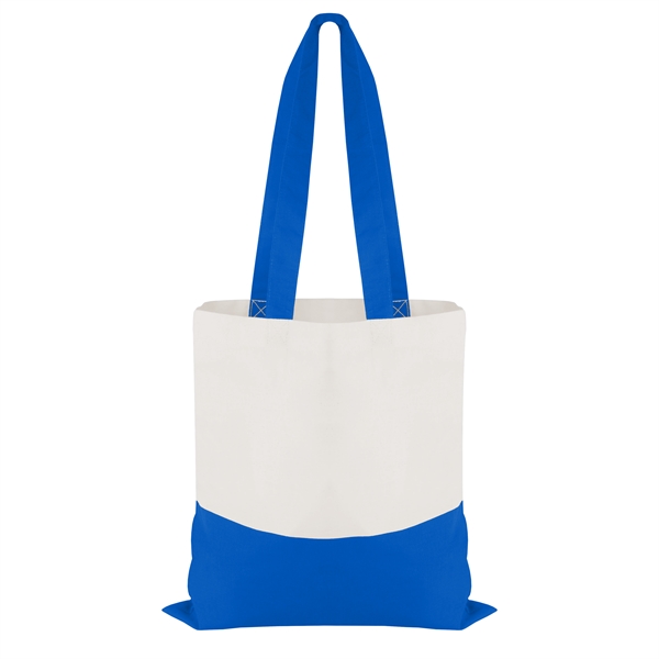 Cotton Colored Accent Flat Tote - Cotton Colored Accent Flat Tote - Image 4 of 11