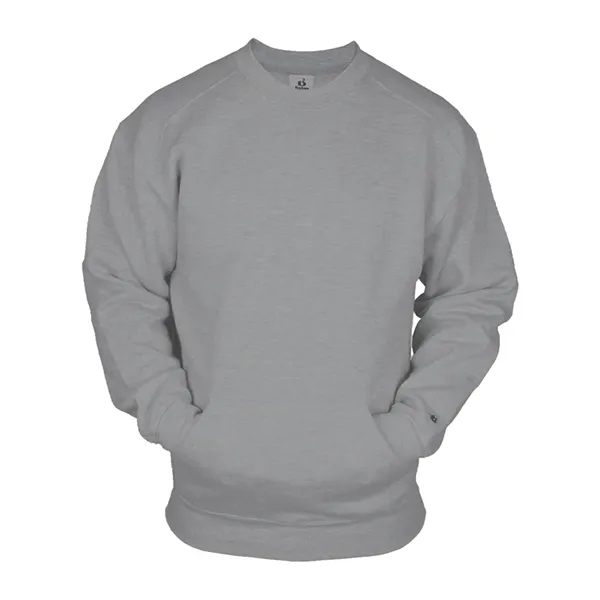 Badger Unisex Pocket Crewneck Sweatshirt