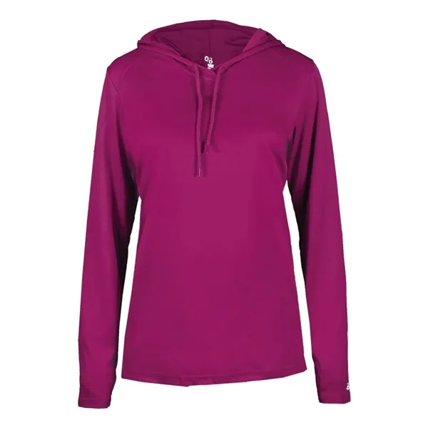 Badger Women's B-Core Long Sleeve Hooded T-Shirt - Badger Women's B-Core Long Sleeve Hooded T-Shirt - Image 14 of 36