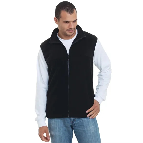 Bayside Men's USA-Made Full-Zip Fleece Vest