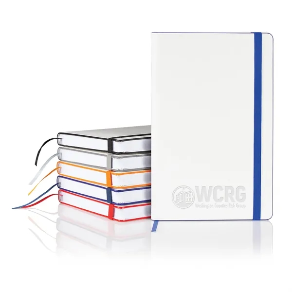 White Laser Medio Lined White Page Journal