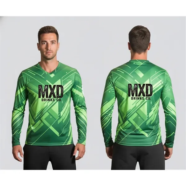 Fully Customized Longsleeve V Neck Shirt - Fully Customized Longsleeve V Neck Shirt - Image 0 of 2