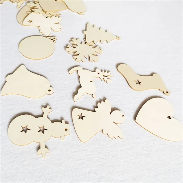 Blank Wood Slices Wooden Ornaments Decorations For Holiday - Blank Wood Slices Wooden Ornaments Decorations For Holiday - Image 2 of 4