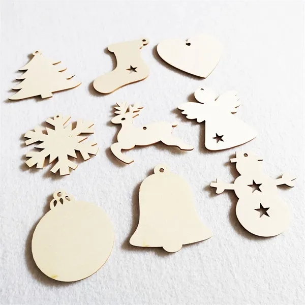 Blank Wood Slices Wooden Ornaments Decorations For Holiday - Blank Wood Slices Wooden Ornaments Decorations For Holiday - Image 3 of 4
