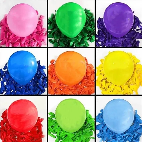 Assorted Rainbow Latex Balloons Round Bright Color Balloon - Assorted Rainbow Latex Balloons Round Bright Color Balloon - Image 4 of 4
