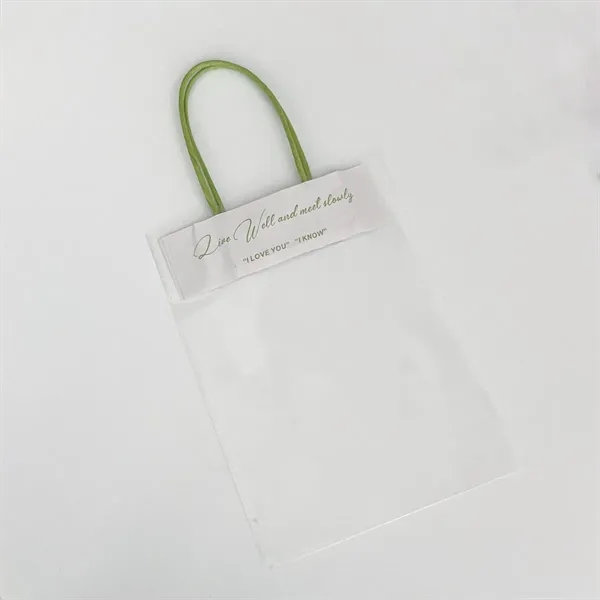 Clear Gift Bags with Handles Transparent Plastic Totes - Clear Gift Bags with Handles Transparent Plastic Totes - Image 2 of 4
