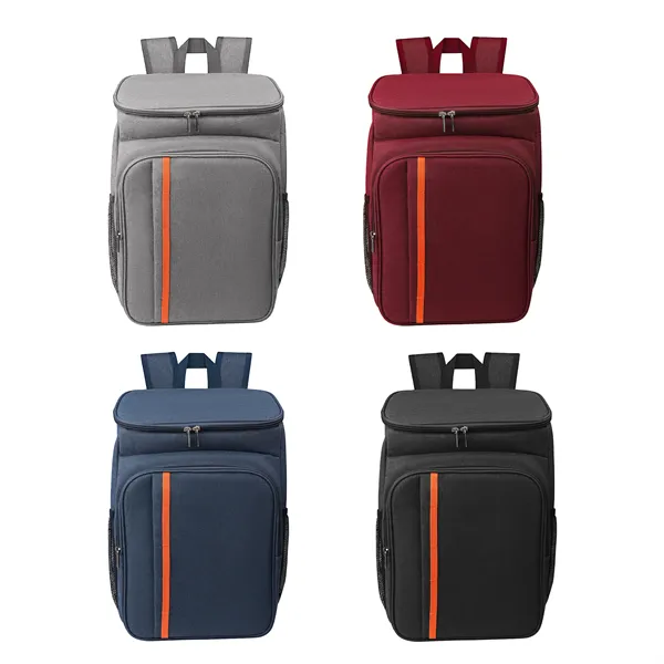 23L Large Oxford Zipper Insulated Backpack Cooler Bag - 23L Large Oxford Zipper Insulated Backpack Cooler Bag - Image 1 of 4