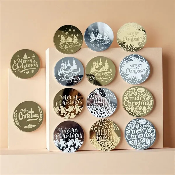 Acrylic Mirror Cupcake Toppers Disc Picks Cake Decorations - Acrylic Mirror Cupcake Toppers Disc Picks Cake Decorations - Image 2 of 4