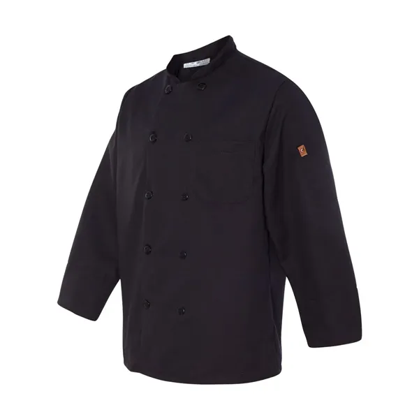 Chef Designs Ten Pearl Button Black Chef Coat - Chef Designs Ten Pearl Button Black Chef Coat - Image 2 of 3