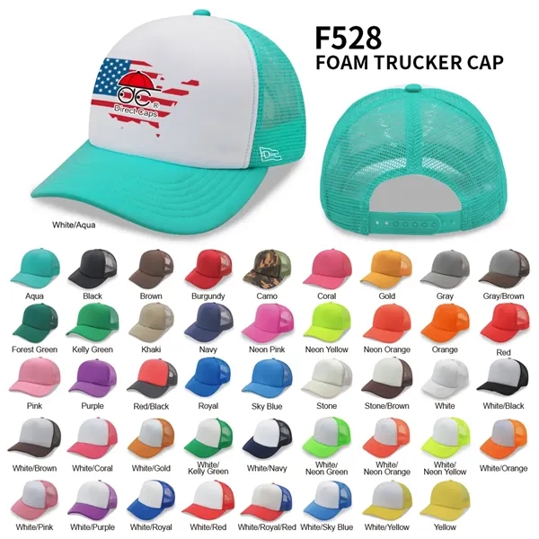 Foam Trucker Cap, 5 Panels, Mesh Back, Snapback - Foam Trucker Cap, 5 Panels, Mesh Back, Snapback - Image 0 of 52