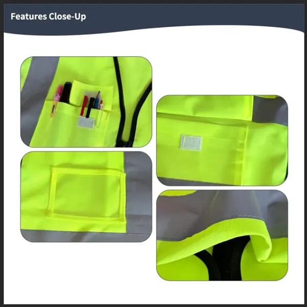 ANSI/ISEA Standards High Visibility Reflective Safety Vest - ANSI/ISEA Standards High Visibility Reflective Safety Vest - Image 2 of 5