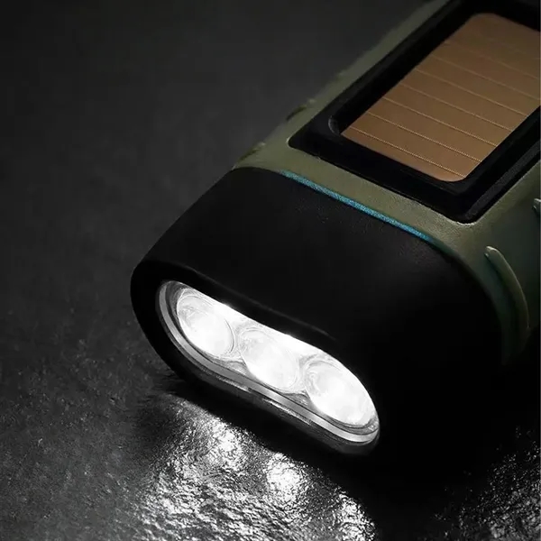 Solar Hand Crank Powered Flashlight for Outdoor Adventures - Solar Hand Crank Powered Flashlight for Outdoor Adventures - Image 2 of 11