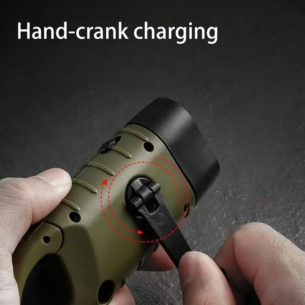 Solar Hand Crank Powered Flashlight for Outdoor Adventures - Solar Hand Crank Powered Flashlight for Outdoor Adventures - Image 3 of 11