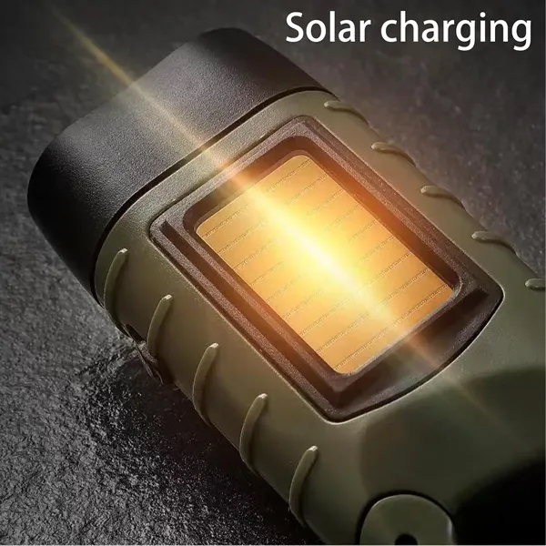 Solar Hand Crank Powered Flashlight for Outdoor Adventures - Solar Hand Crank Powered Flashlight for Outdoor Adventures - Image 4 of 11