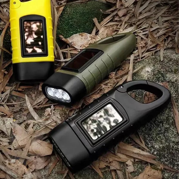 Solar Hand Crank Powered Flashlight for Outdoor Adventures - Solar Hand Crank Powered Flashlight for Outdoor Adventures - Image 6 of 11