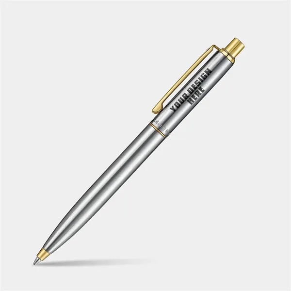 SHEAFFER® Sentinel 333Brushed Chrome Gold Trim Ballpoint Pen - SHEAFFER® Sentinel 333Brushed Chrome Gold Trim Ballpoint Pen - Image 0 of 6