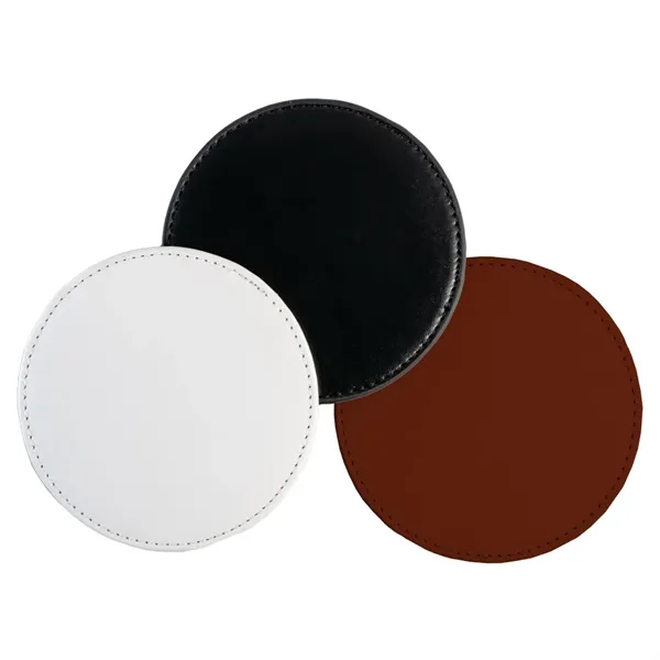Faux Leather Coaster Round - Faux Leather Coaster Round - Image 0 of 4