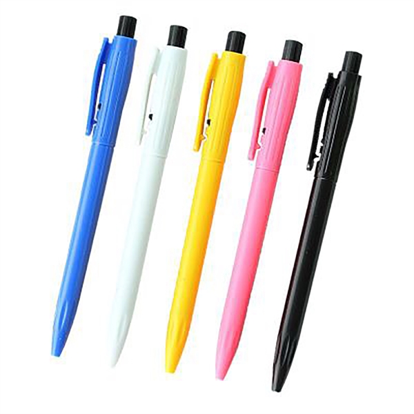 Plastic Retractable Ballpoint Pen - Plastic Retractable Ballpoint Pen - Image 0 of 2