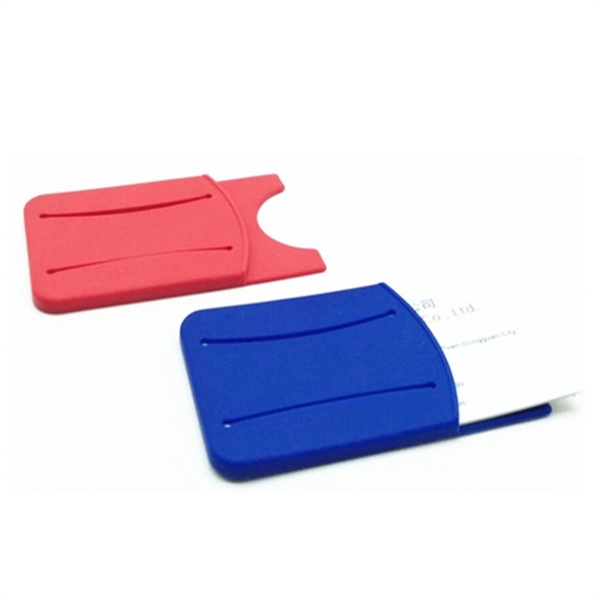 Silicone Phone Wallet w/ Finger Slot & Custom Imprint - Silicone Phone Wallet w/ Finger Slot & Custom Imprint - Image 2 of 2