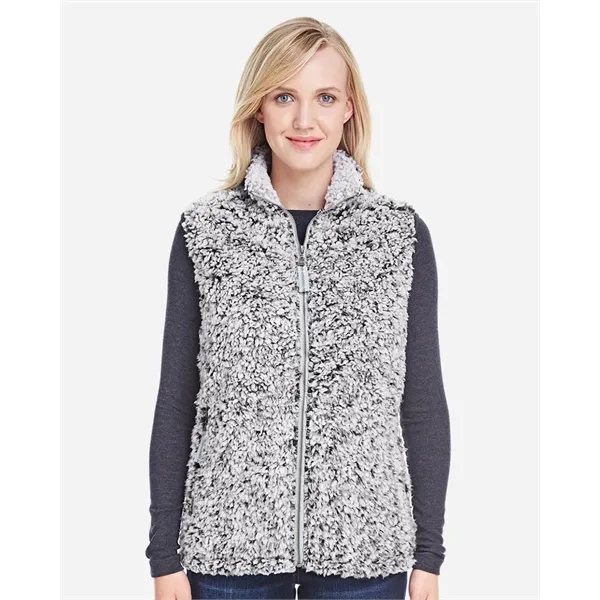 J. America Women's Epic Sherpa Full-Zip Vest - J. America Women's Epic Sherpa Full-Zip Vest - Image 0 of 4