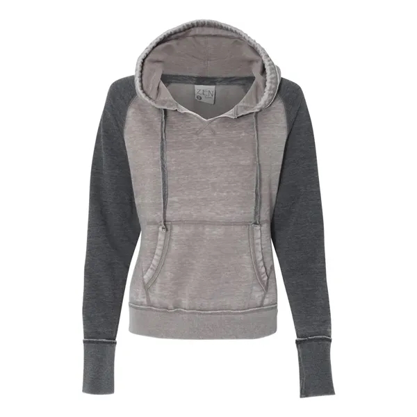 J. America Women's Zen Fleece Raglan Hooded Sweatshirt - J. America Women's Zen Fleece Raglan Hooded Sweatshirt - Image 1 of 6