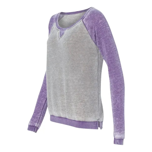 J. America Women's Zen Fleece Raglan Sweatshirt - J. America Women's Zen Fleece Raglan Sweatshirt - Image 5 of 9