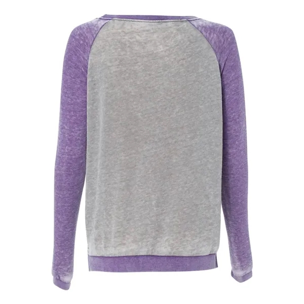 J. America Women's Zen Fleece Raglan Sweatshirt - J. America Women's Zen Fleece Raglan Sweatshirt - Image 6 of 9