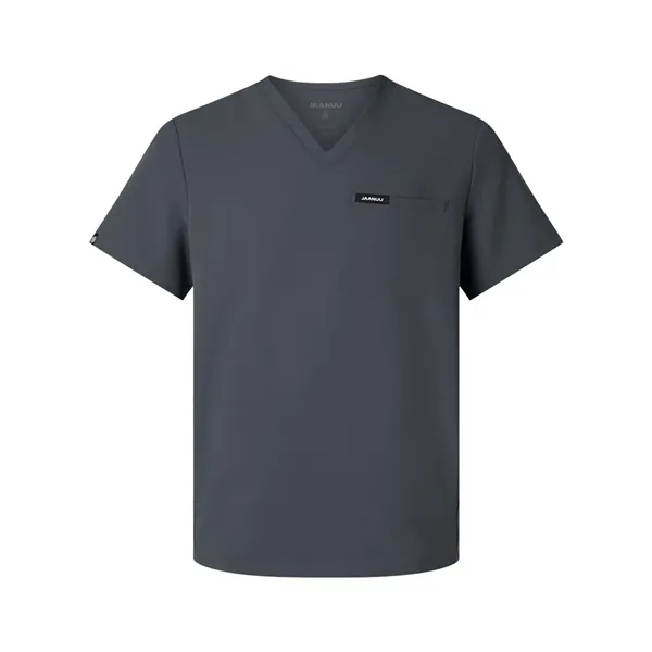 Jaanuu Men's Platt 3-Pocket Scrub V-Neck Top - Jaanuu Men's Platt 3-Pocket Scrub V-Neck Top - Image 3 of 10