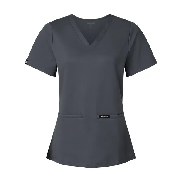 Jaanuu Women's Cesi Ultrasoft Scrub V-Neck Top - Jaanuu Women's Cesi Ultrasoft Scrub V-Neck Top - Image 4 of 12