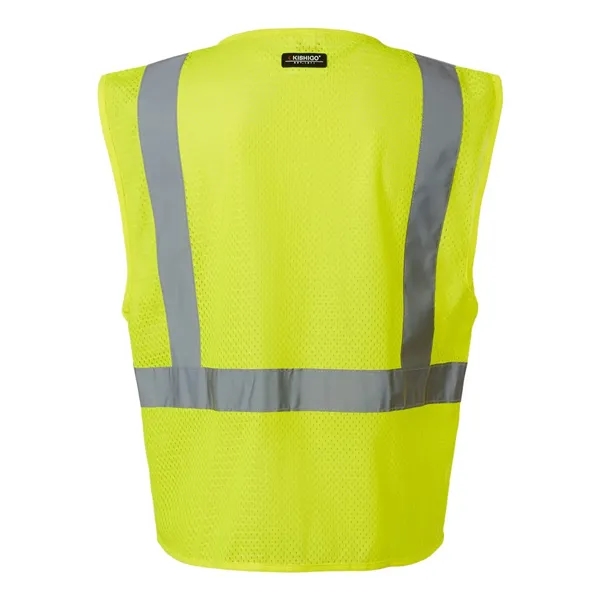 Kishigo Unisex Single Pocket Zipper Mesh Vest - Kishigo Unisex Single Pocket Zipper Mesh Vest - Image 2 of 4