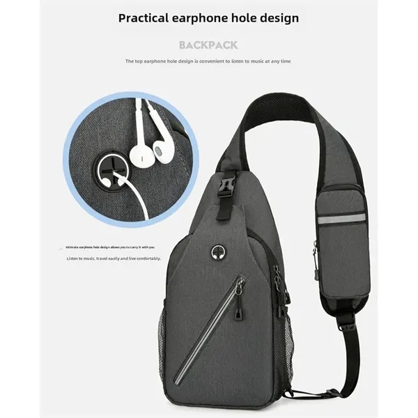 Crossbody Sling Backpack Chest Bag With Adjustable Strap - Crossbody Sling Backpack Chest Bag With Adjustable Strap - Image 4 of 9