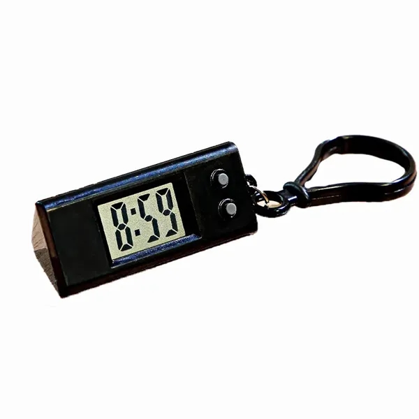 Mini Digital Keychain Clock with Backpack Clip - Mini Digital Keychain Clock with Backpack Clip - Image 2 of 5