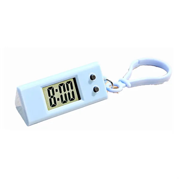Mini Digital Keychain Clock with Backpack Clip - Mini Digital Keychain Clock with Backpack Clip - Image 5 of 5
