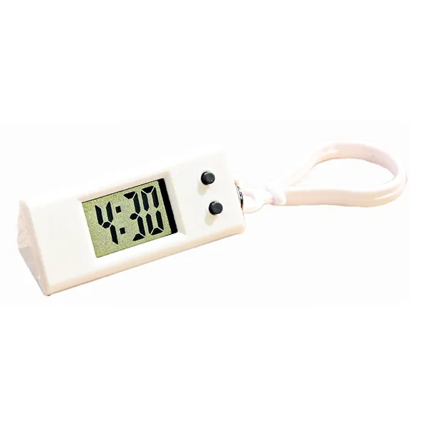 Mini Digital Keychain Clock with Backpack Clip - Mini Digital Keychain Clock with Backpack Clip - Image 1 of 5