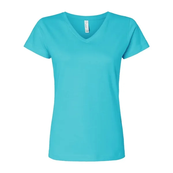 LAT Women's Fine Jersey V-Neck Tee - LAT Women's Fine Jersey V-Neck Tee - Image 5 of 40