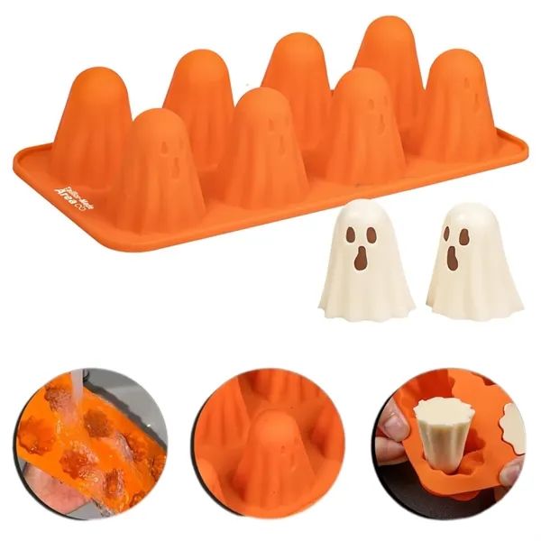 Halloween Ghost Silicone Jello Mold Chocolate Candy Molds - Halloween Ghost Silicone Jello Mold Chocolate Candy Molds - Image 0 of 4
