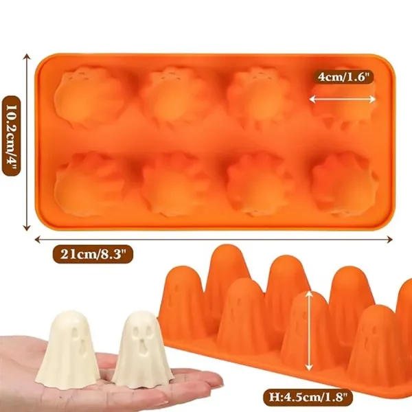 Halloween Ghost Silicone Jello Mold Chocolate Candy Molds - Halloween Ghost Silicone Jello Mold Chocolate Candy Molds - Image 1 of 4