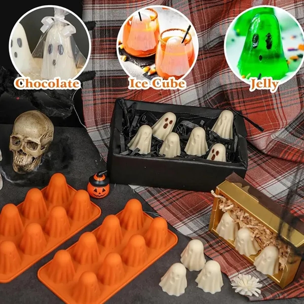 Halloween Ghost Silicone Jello Mold Chocolate Candy Molds - Halloween Ghost Silicone Jello Mold Chocolate Candy Molds - Image 3 of 4