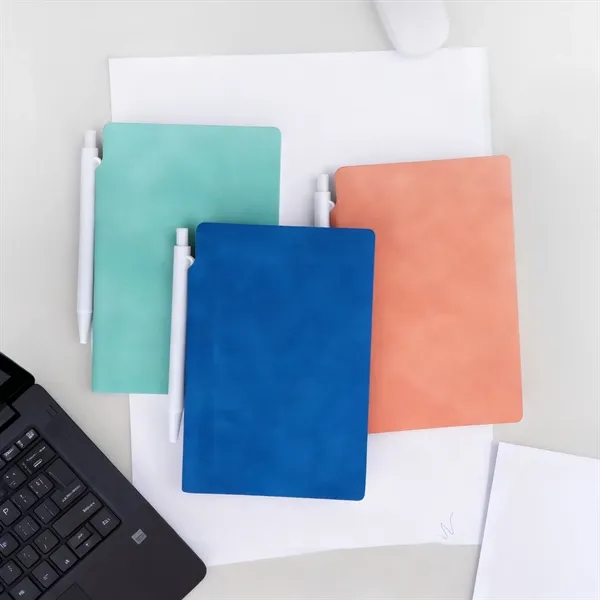 A7 Soft Pu Cover Pocket Notebook Journals W/Pen Holder&Pen - A7 Soft Pu Cover Pocket Notebook Journals W/Pen Holder&Pen - Image 3 of 3