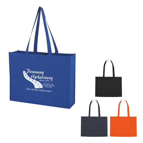 Non-Woven Shopper Tote Bag With Hook And Loop Closure - Non-Woven Shopper Tote Bag With Hook And Loop Closure - Image 0 of 12