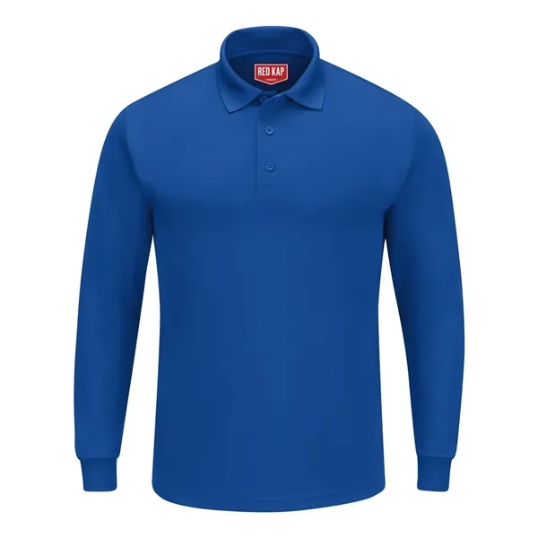 Red Kap Men's Long Sleeve Performance Knit Polo - Red Kap Men's Long Sleeve Performance Knit Polo - Image 7 of 8
