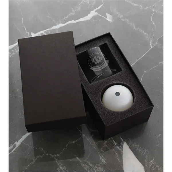 Single SOHO Etched Rocks Glass and Ice Mold Set - Single SOHO Etched Rocks Glass and Ice Mold Set - Image 0 of 0