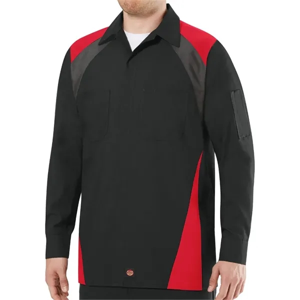 Red Kap Men's Long Sleeve Tri-Color Shop Shirt - Red Kap Men's Long Sleeve Tri-Color Shop Shirt - Image 0 of 6