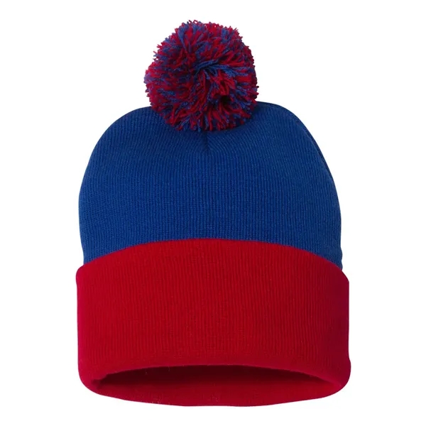 Sportsman 12" Pom-Pom Cuffed Beanie - Sportsman 12" Pom-Pom Cuffed Beanie - Image 63 of 64