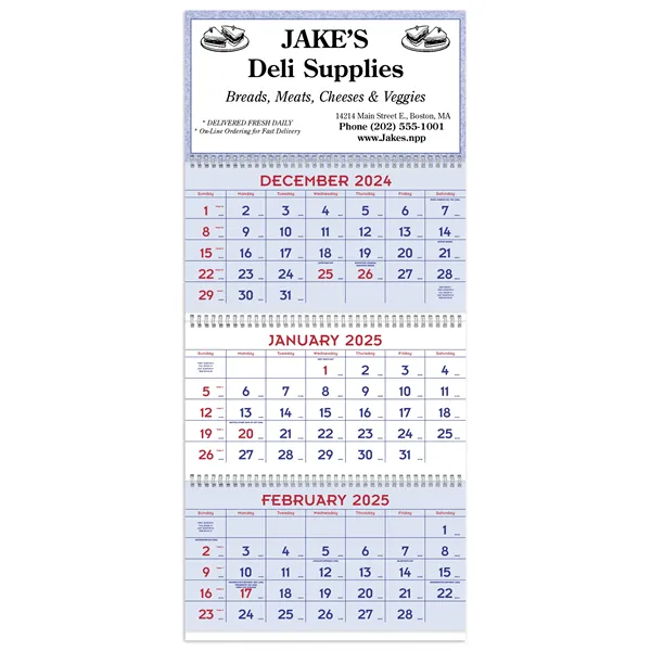 Triumph® Calendars Red & Blue Commercial Planner - Triumph® Calendars Red & Blue Commercial Planner - Image 0 of 5