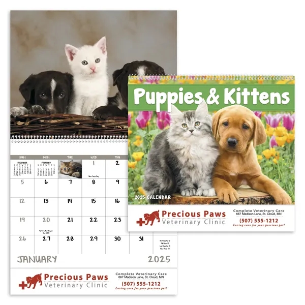 Good Value™ Puppies & Kittens - Spiral Calendar